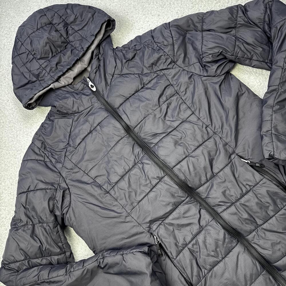 Spyder Jacket Womens Small Blue Hooded Quilted Insulated Full Zip Warm Puffer